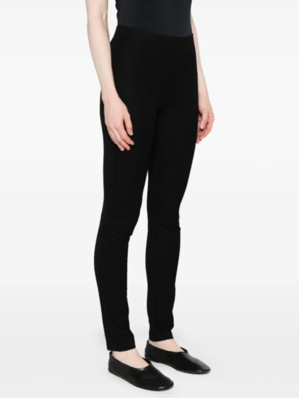 JOSEPH Gabardine Stretch Pull-On Leggings/Pants •38 Brown FRANCE